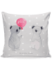 Mr. & Mrs. Panda kuschelkissen 40x40 Koala Luftballon ohne Spruch in Grau Pastell