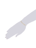 Lulu & Jane Perlen-Armband Messing Glaskristall Muschelkernperle in gelbgold
