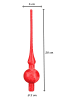 JACK Christbaumspitze Eislack 28cm Glas Matt Emaille in Rot Eislack