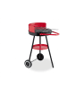 relaxdays Holzkohlegrill in Schwarz/ Rot - Ø 42 cm
