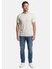 Lerros T-Shirt Basic in Hellgrau / rot / petrol