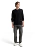 TOM TAILOR Denim Langarmshirt in schwarz