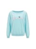 IZIA Women Sweatshirt in Aqua