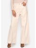 SASSYCLASSY Wide Leg Jeans mit hohem Bund in Beige