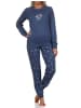 NORMANN Schlafanzug Weihnachten langarm Bündchen - 88725 in navy