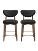 VASAGLE 2er-Set: Barhocker Mazie in Schwarz - (B)51.5 x (H)95.5 x (T)50 cm