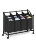 SONGMICS Wäschekorb Stevie in Schwarz - (B)38.5 x (H)81 x (T)105 cm