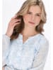 Usha Women Blouse in blue offwhite