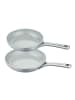 Berndes 2-teiliges Set Bratpfanne 24+28 cm, Aluminium, recycelt - b.free in grau