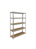relaxdays Schwerlastregal in Silber - (B)120 x (H)200 x (T)50 cm