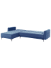 Beliani 2-tlg Ecksofa ABERDEEN in Blau/Schwarz