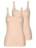 Lisca 2er Pack Trägerhemd in nude