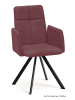 58 aufm Kessel ARMLEHNSTUHL drehbar (2er-Set) Desha 52x92x60 Schwarz/Marsala