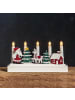 STAR Trading LED Kerzenleuchter ,Billy, Holzmotive Weihnachten, 5-flammig, Batteri