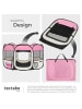 tectake Welpenauslauf  115 x 115 x 64 cm, inklusive Tragetasche und Heringe, rosa