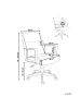 Beliani Bürostuhl BYRON in Beige/Schwarz - (W) 61 x (H) 93 x (L) 69 cm