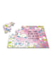 Mr. & Mrs. Panda Puzzle Einhorn Schnuller mit Spruch in Rot Pastell