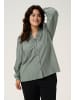 KAFFE curve Langarm-Bluse KCmai Regular fit in Balsam Green