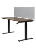 Beliani Schreibtischtrennwand SPLIT in Grau - (W) 160 x (H) 50 x (L) 1 cm