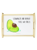 Mr. & Mrs. Panda Kaffee Tablett Avocado Schwangerschaft mit Spruch in Weiß