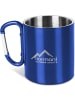 Normani Outdoor Sports Edelstahl Tasse 330 ml mit Karabinerhaken Wisconsin in Blau