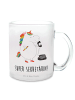 Mr. & Mrs. Panda Tee Tasse Einhorn Sekretärin mit Spruch in Transparent