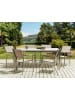 Beliani 7-tlg Gartentisch Set COSOLETO/GROSSETO in Weiß/Beige/Silber