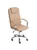 Beliani Bürostuhl WINNER in Beige/Silber/Schwarz - (W) 60 x (H) 112 x (L) 60 cm