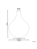 Beliani Dekovase SIMPANG in Weiß/Braun - (W) 26 x (H) 33 x (L) 26 cm