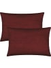 Erwin Müller Jacquard Kissenhülle 2er-Pack York in dunkelrot