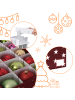 relaxdays Weihnachtskugel-Aufbewahrungsbox "Sterne" in Rot - (B)42,5 x (H)26,5 x (T)26 cm