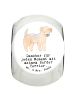 Mr. & Mrs. Panda Leckerli Glas Border Terrier Moment mit Spruch in Weiß