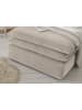 Furn.Design Sofa-Set beige Cord, Couch 2-Sitzer inklusive Hocker
