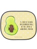 Mr. & Mrs. Panda Sonnenschutz für Auto Avocado Kern mit Spruch in Gelb Pastell