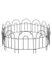 relaxdays 10-tlg. Beetzaun Set in Schwarz - (H)45 x (B)400 cm