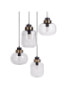 Beliani Pendelleuchten ZAYANDE in Grau/Gold - (W) 39 x (H) 105 x (L) 39 cm