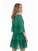 faina Damen Minikleid Mit Rüschen in Waldgrün