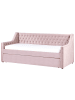 Beliani Tagesbett MONTARGIS in Rosa - (W) 91 x (H) 94 x (L) 219 cm