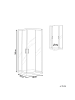 Beliani Duschkabine TELA in Transparent/Gold - (W) 90 x (H) 185 x (L) 90 cm