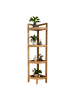 relaxdays Bambus-Eckregal "4 Ablagen" in Natur - (B)23 x (H)105,5 x (T)23 cm