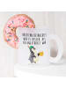 Mr. & Mrs. Panda Teetasse Glas Pinguin Bier mit Spruch in Transparent