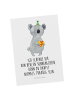 Mr. & Mrs. Panda Postkarte Koala Geschenk mit Spruch in Weiß