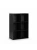 relaxdays Bücherregal in Schwarz - (B)61 x (H)91 x (T)30 cm