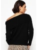 SASSYCLASSY Schulterfreier Pullover in Schwarz