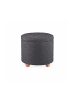 relaxdays Sitzhocker in Dunkelgrau - (H)41 x (D)44 cm