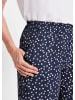 GOLDNER Kurzgröße:  Luftige Hose VERA mit Tupfenmuster in marine / gemustert