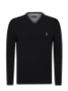 SIR RAYMOND TAILOR V-Pullover Liva in Schwarz