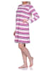 NORMANN Kuschel Frottee Nachthemd langarm Bündchen Streifen - 76369 in rosa