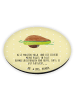 Mr. & Mrs. Panda Rund Magnet Avocado Yoga mit Spruch in Gelb Pastell