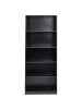 Beliani Bücherregal ZEHNA in Schwarz - (W) 80 x (H) 195 x (L) 40 cm